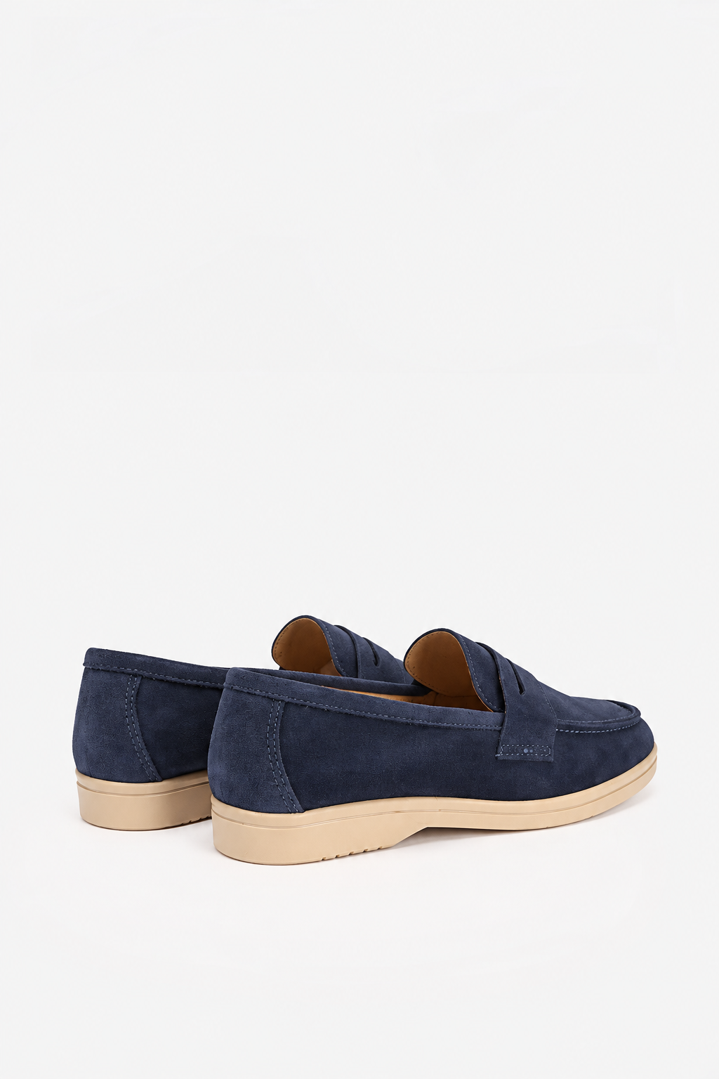 NAVY LEATHER TASSEL LOAFERS