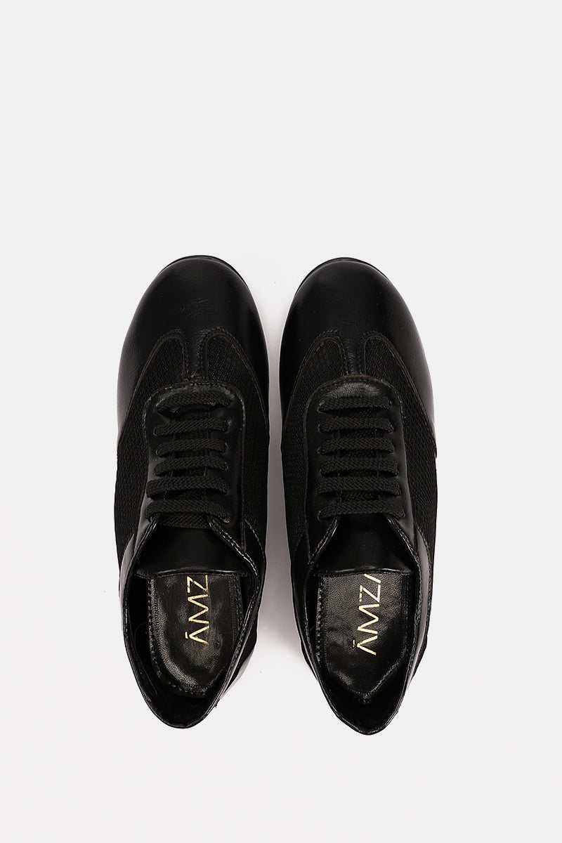 BLACK MESH SNEAKERS