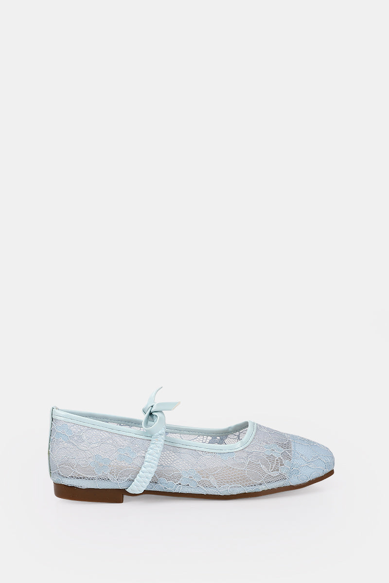 BLEU CIEL FLORAL MESH BALLERINA