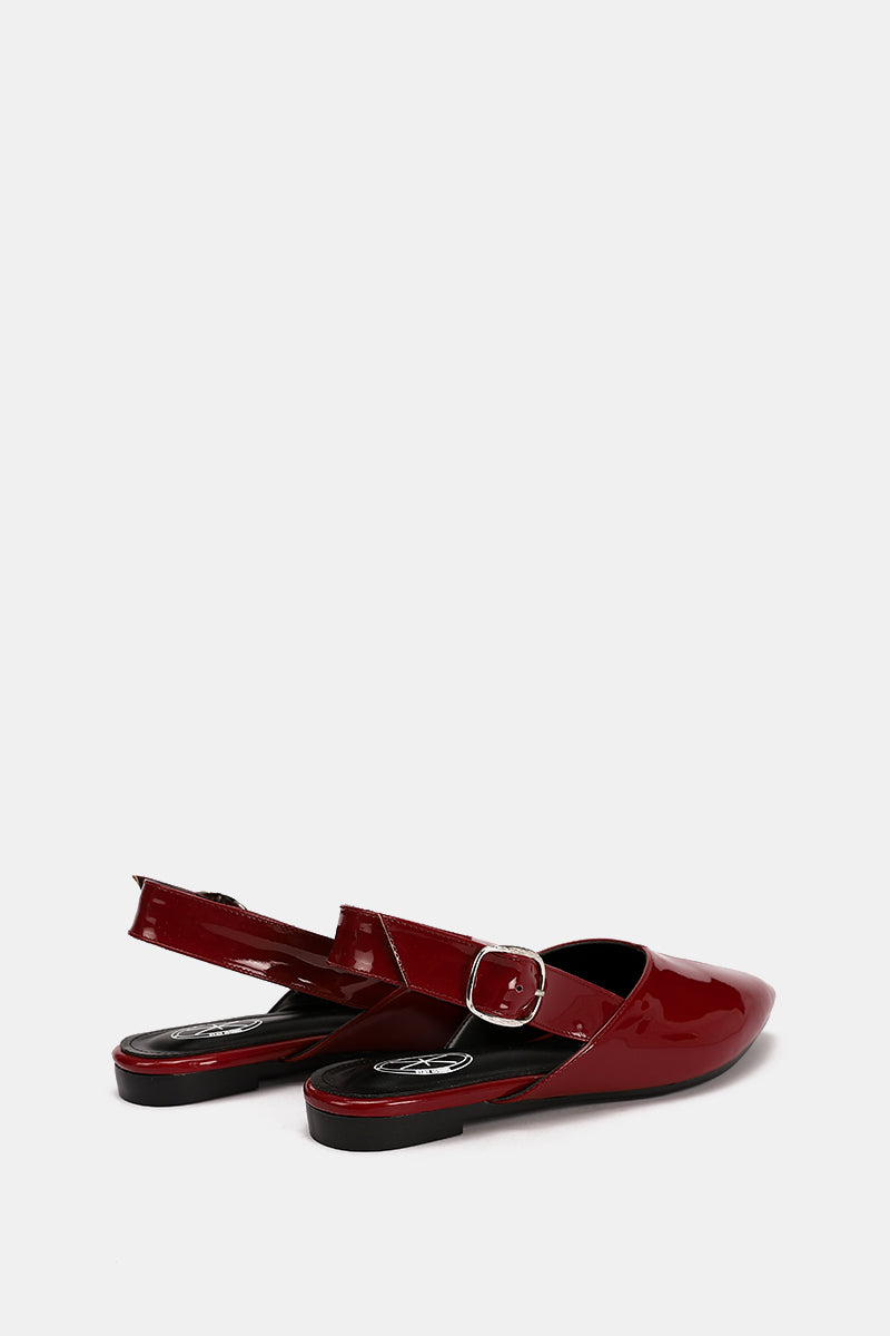 SLINGBACK BUCKLE BURGUNDY VERNE MULE