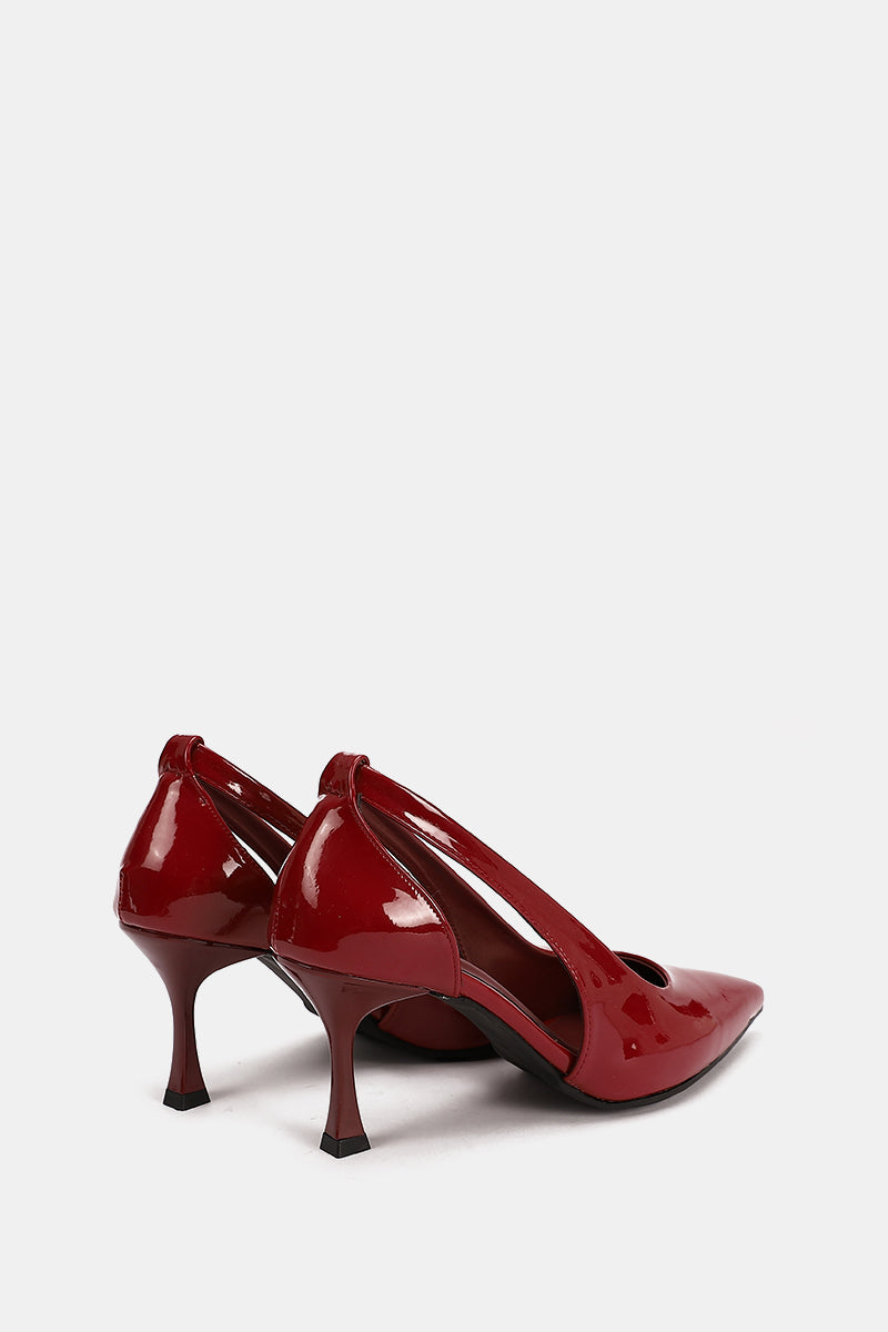 BURGUNDY VERNE SLINGS HEELS
