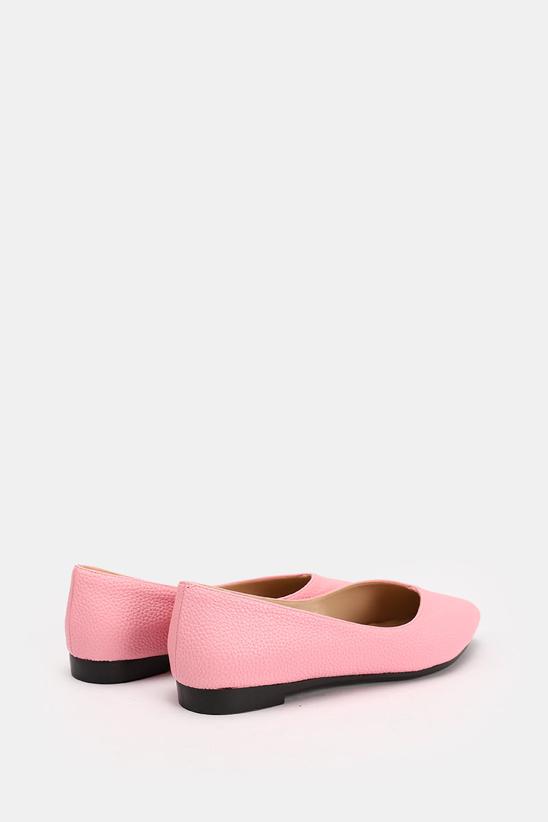 PINK FLAT LEATHER BALLET