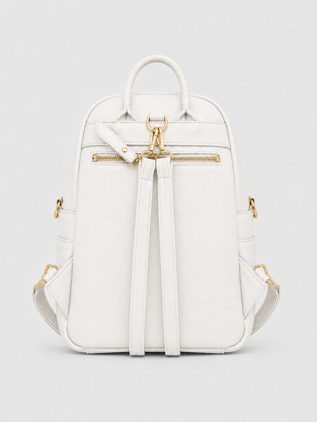 WHITE LEATHER BACKPACK