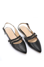 BLACK SLINGBACK FLAT