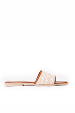 Natural Weave Slide Beige