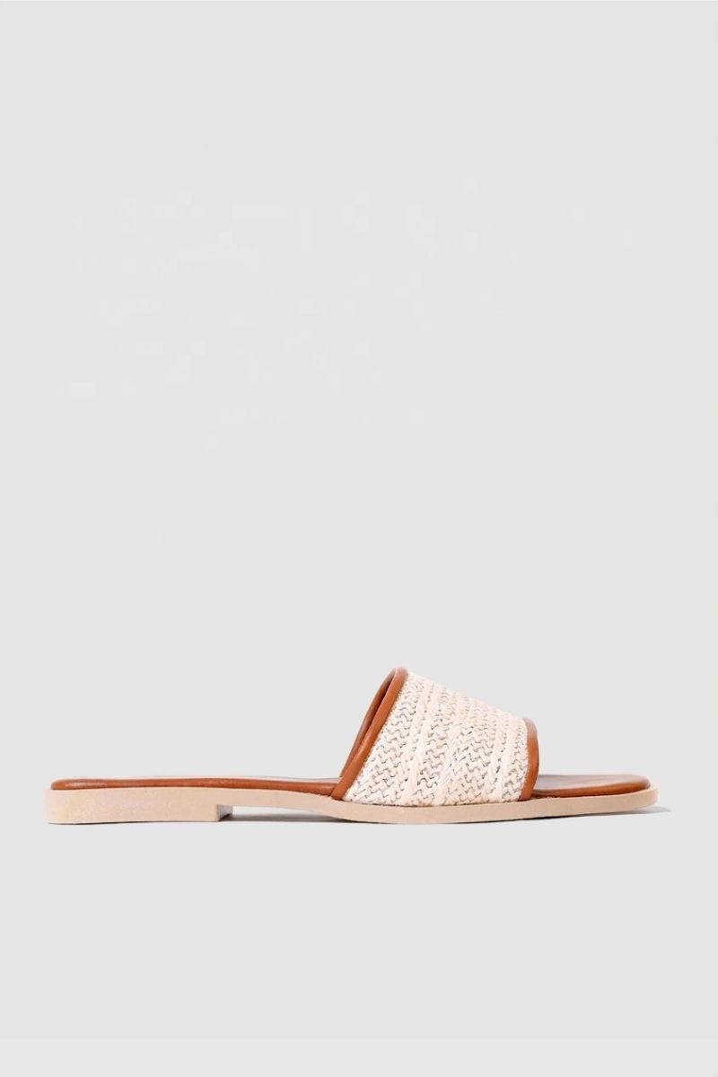 Natural Weave Slide Beige