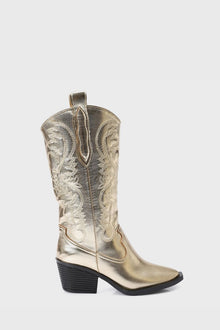 GOLD EMBROIDERED COWBOY BOOTS