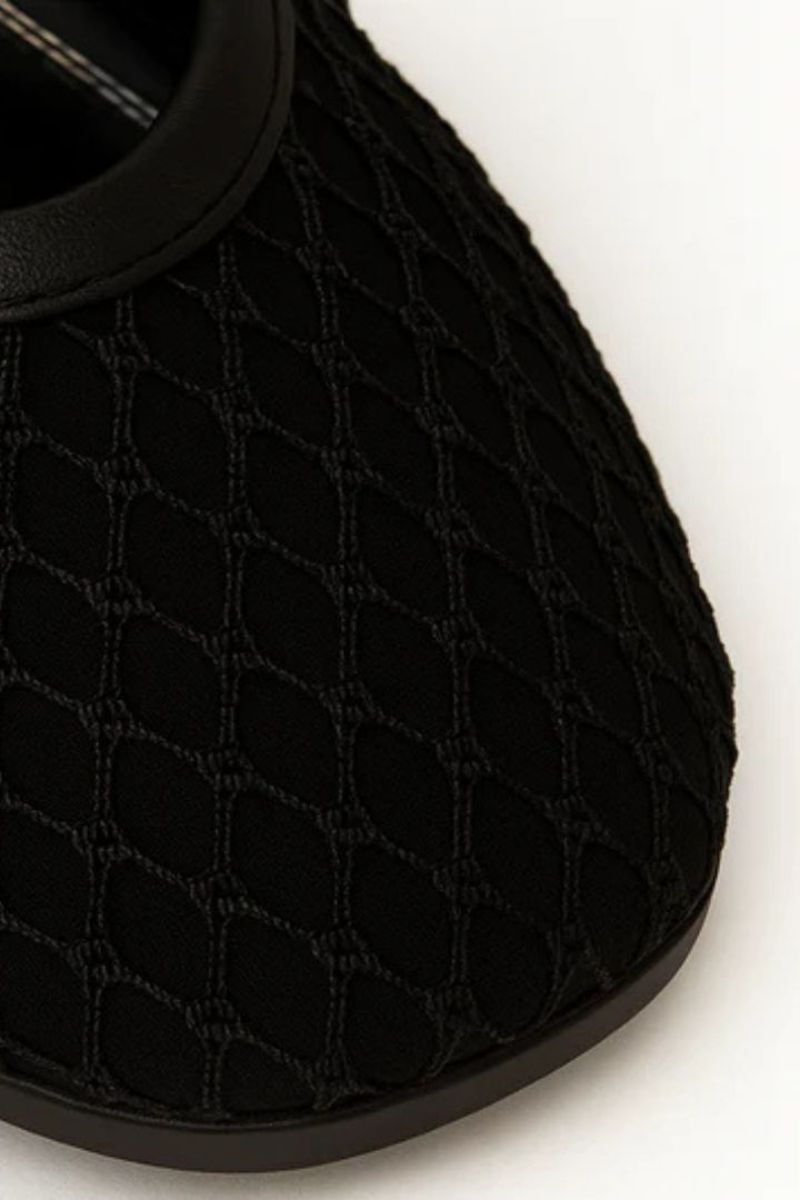 AIRBELLE BLACK MESH BALLERINA