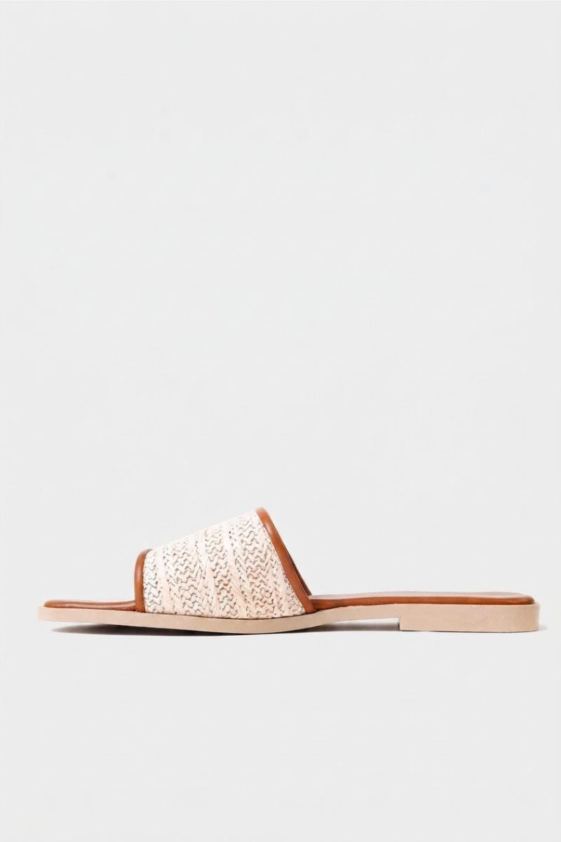 Natural Weave Slide Beige