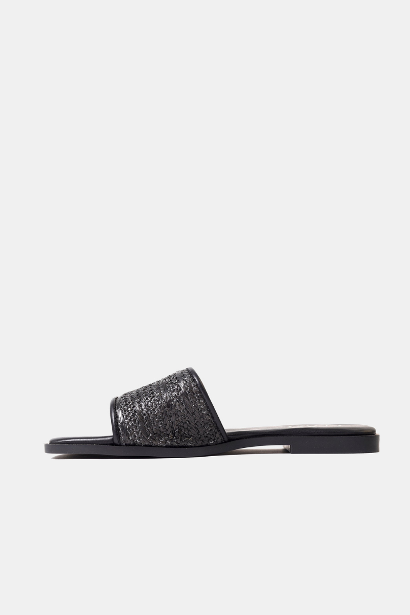 Natural Weave Black Slide