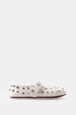 WHITE STUDDED MARY JANE