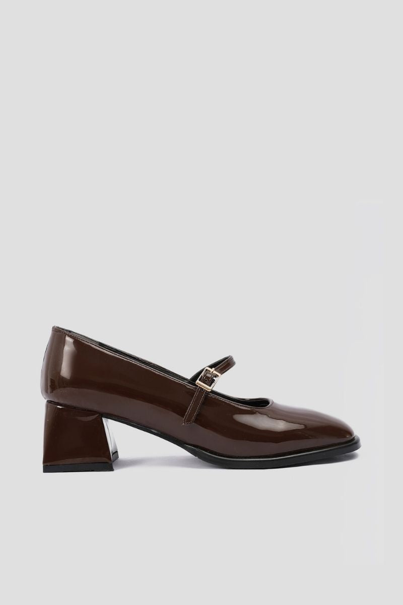 BROWN MARY JANE PUMPS