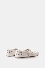 WHITE STUDDED MARY JANE