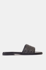 Natural Weave Black Slide
