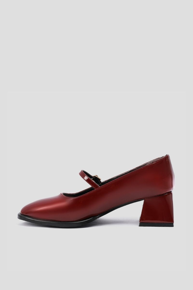 CHERRY RED MARY JANE PUMPS