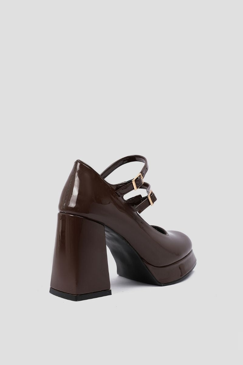 BROWN MARY JANE HEELS