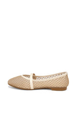 AIRBELLE BEIGE MESH BALLERINA