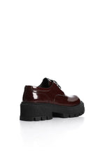 BURGUNDY LEATHER DERBY LOAFERS