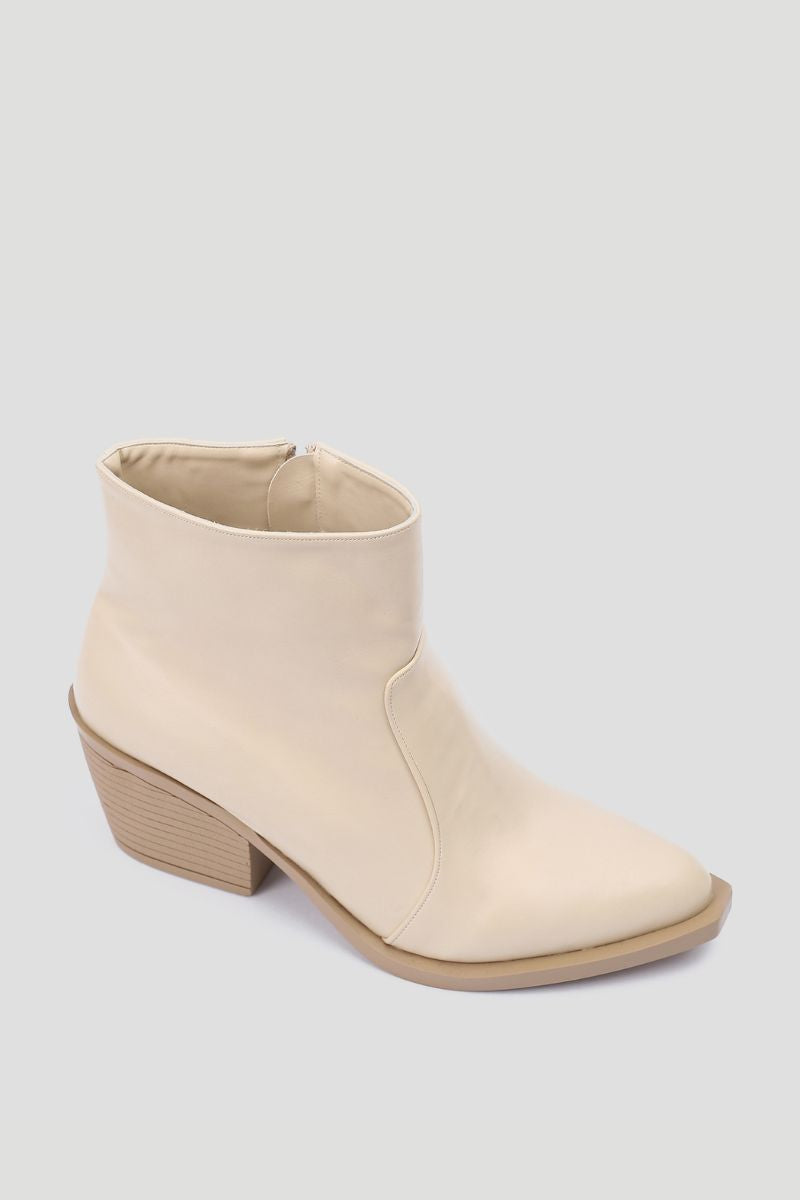 BEIGE KNEE-HIGH COWBOY CONVERTIBLE BOOTS