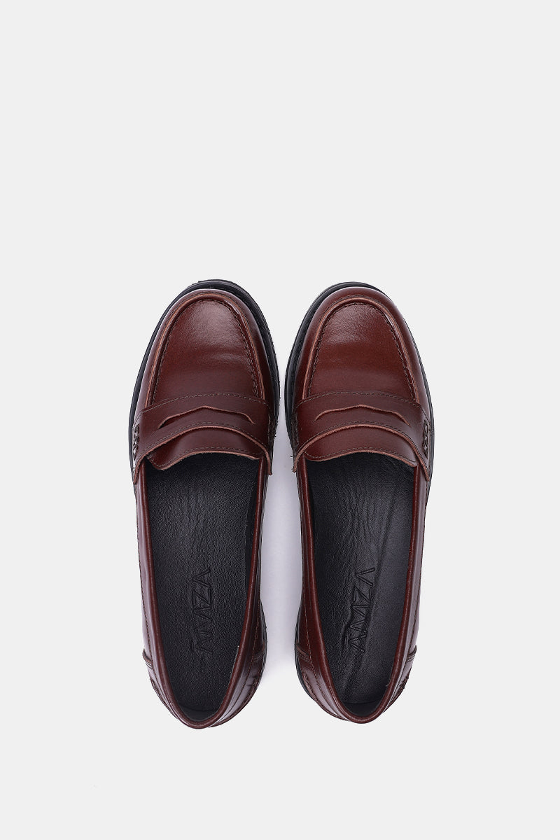 HAVAN LEATHER PENNY LOAFERS