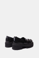 BLACK CHUNKY KILTIE LOAFER