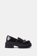BLACK CHUNKY KILTIE LOAFER