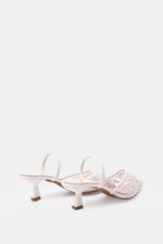 WHITE PEONY SHEER PUMPS