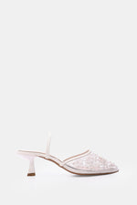 WHITE PEONY SHEER PUMPS