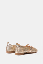 GOLD BUCKLE BRAIDED WOVEN FLAT