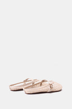 BEIGE POLKA MESH MULE