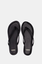 BLACK THONG FLAT SANDAL