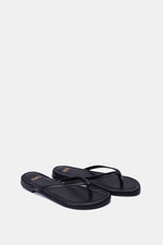 BLACK THONG FLAT SANDAL