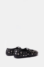 BLACK STUDDED MARY JANE