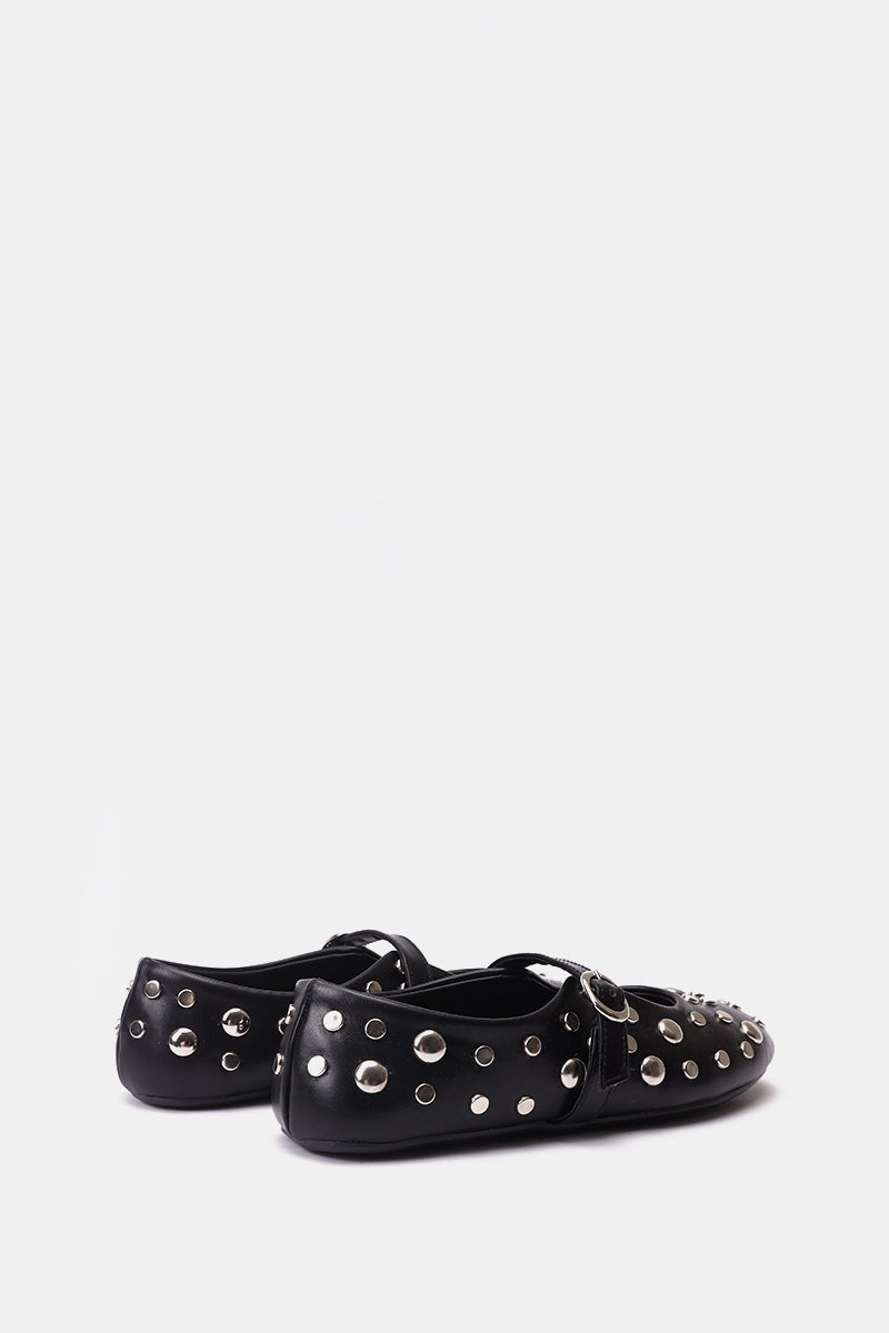 BLACK STUDDED MARY JANE