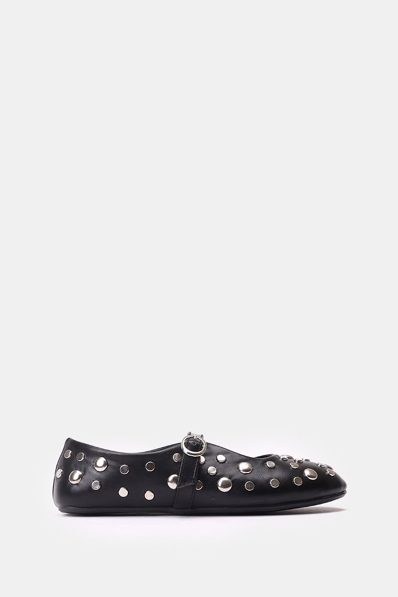 BLACK STUDDED MARY JANE