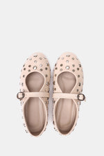 BEIGE STUDDED MARY JANE
