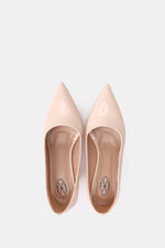 POINTED TOE BEIGE VERNE KITTEN HEELS