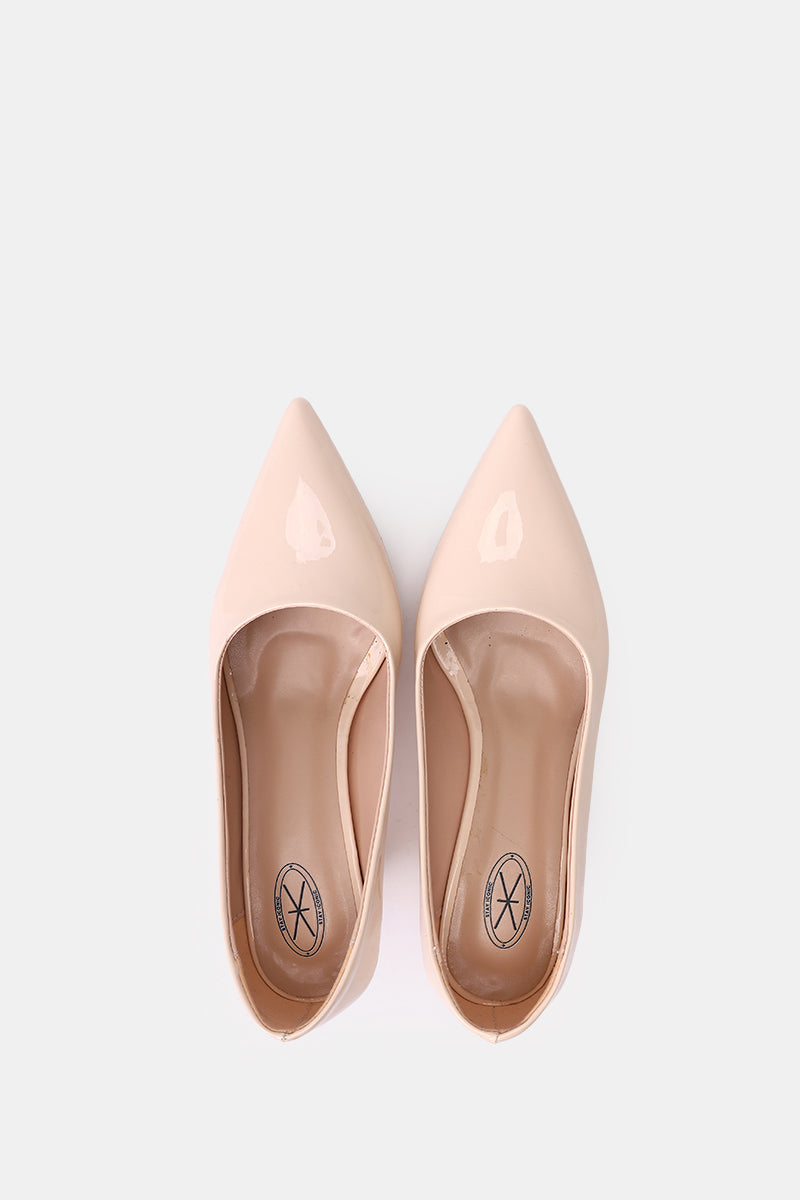 POINTED TOE BEIGE VERNE KITTEN HEELS