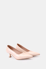 POINTED TOE BEIGE VERNE KITTEN HEELS