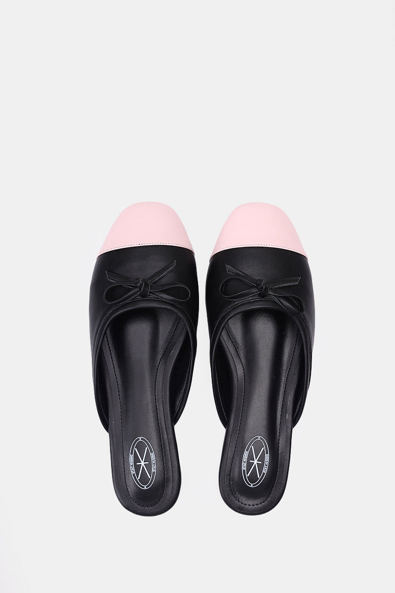PINK CAP-TOE BALLET MULE
