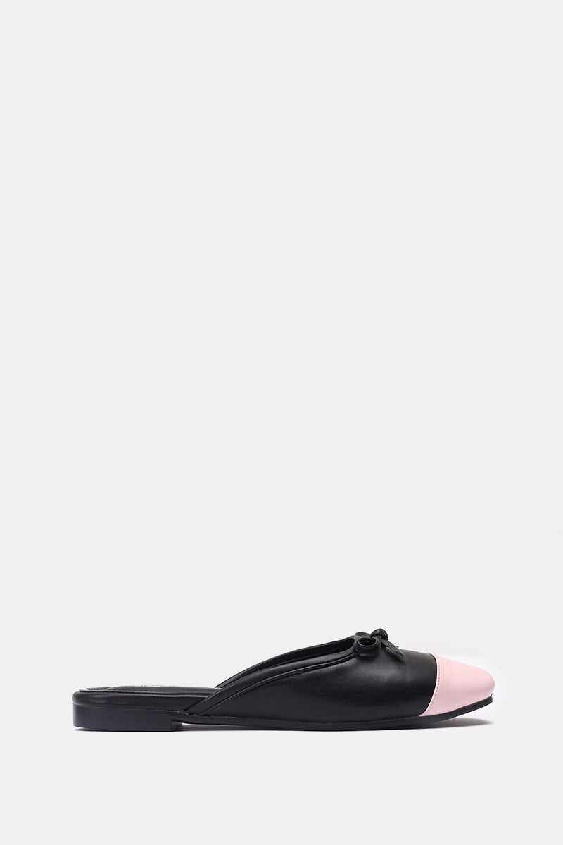 PINK CAP-TOE BALLET MULE