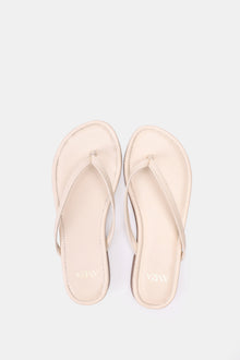 BEIGE THONG FLAT SANDAL