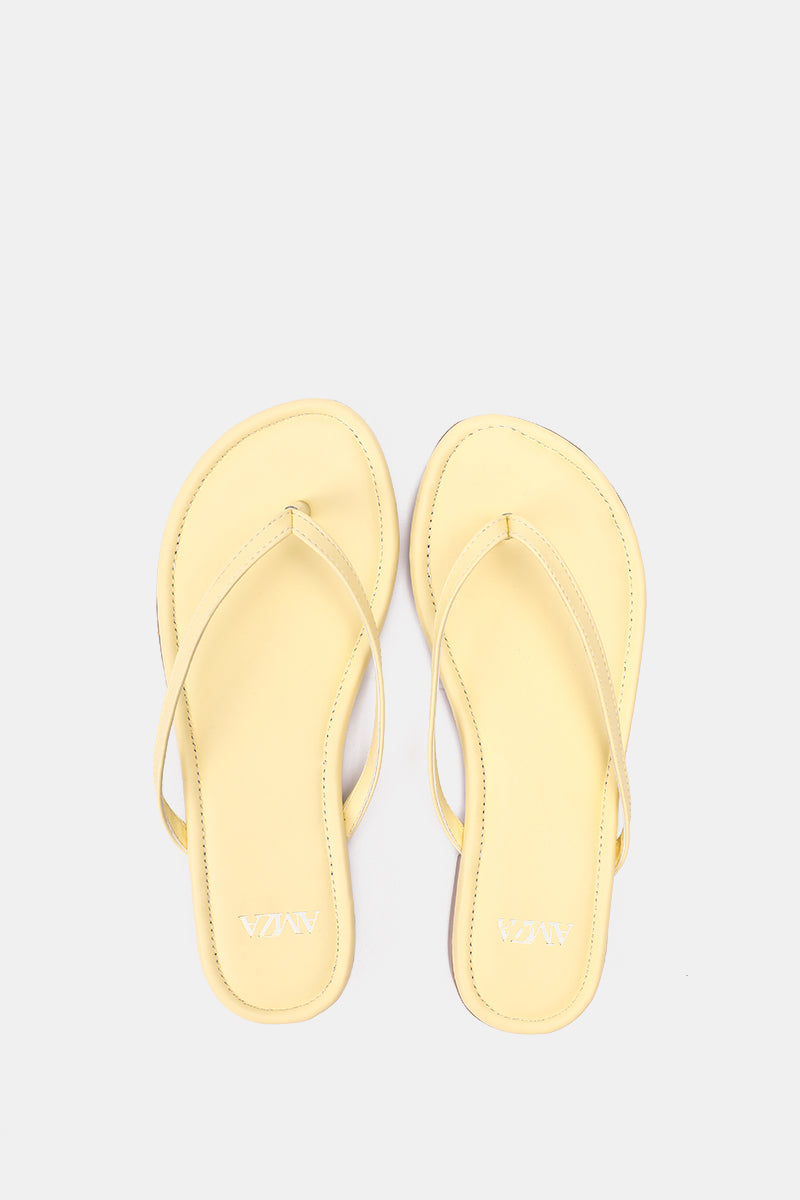 YELLOW THONG FLAT SANDAL