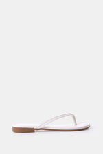 WHITE THONG FLAT SANDAL
