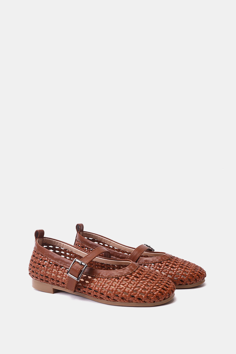 HAVAN BUCKLE BRAIDED WOVEN FLAT