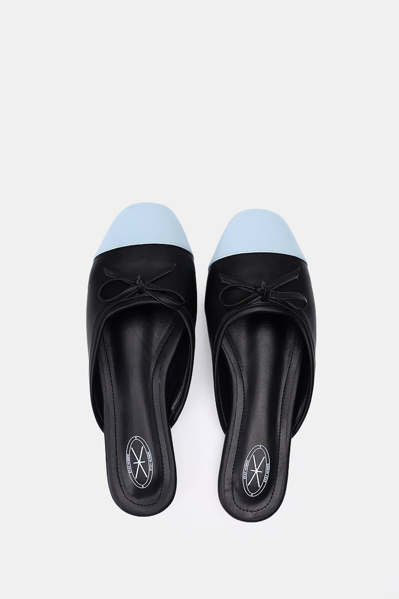 BLEU CIEL CAP-TOE BALLET MULE