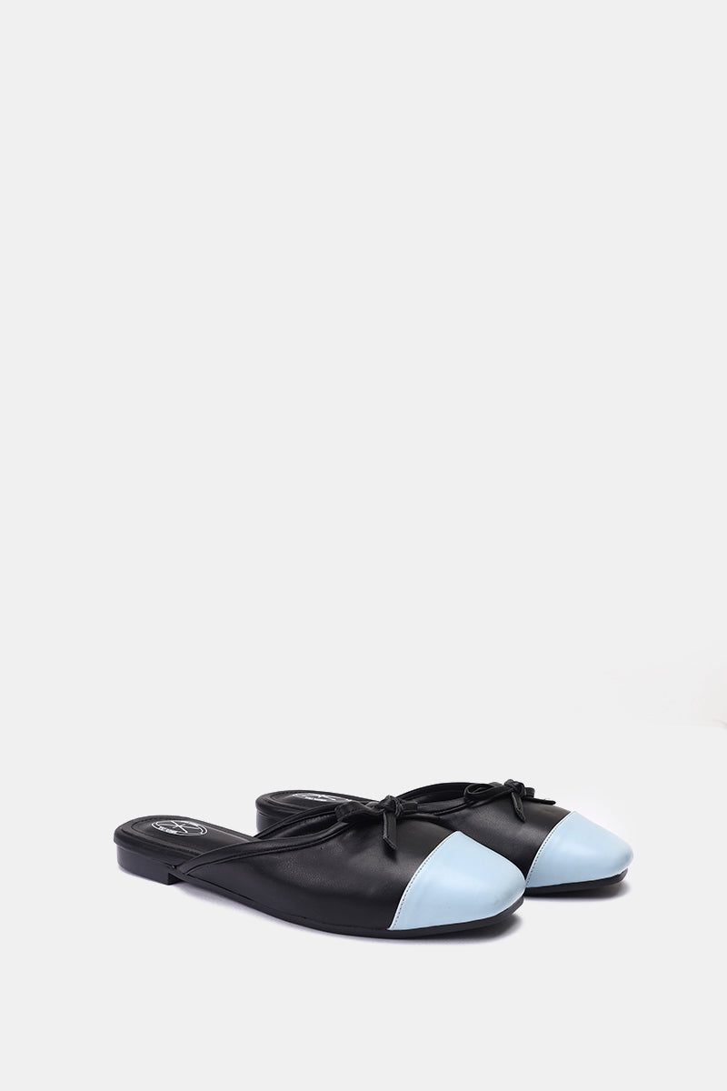 BLEU CIEL CAP-TOE BALLET MULE