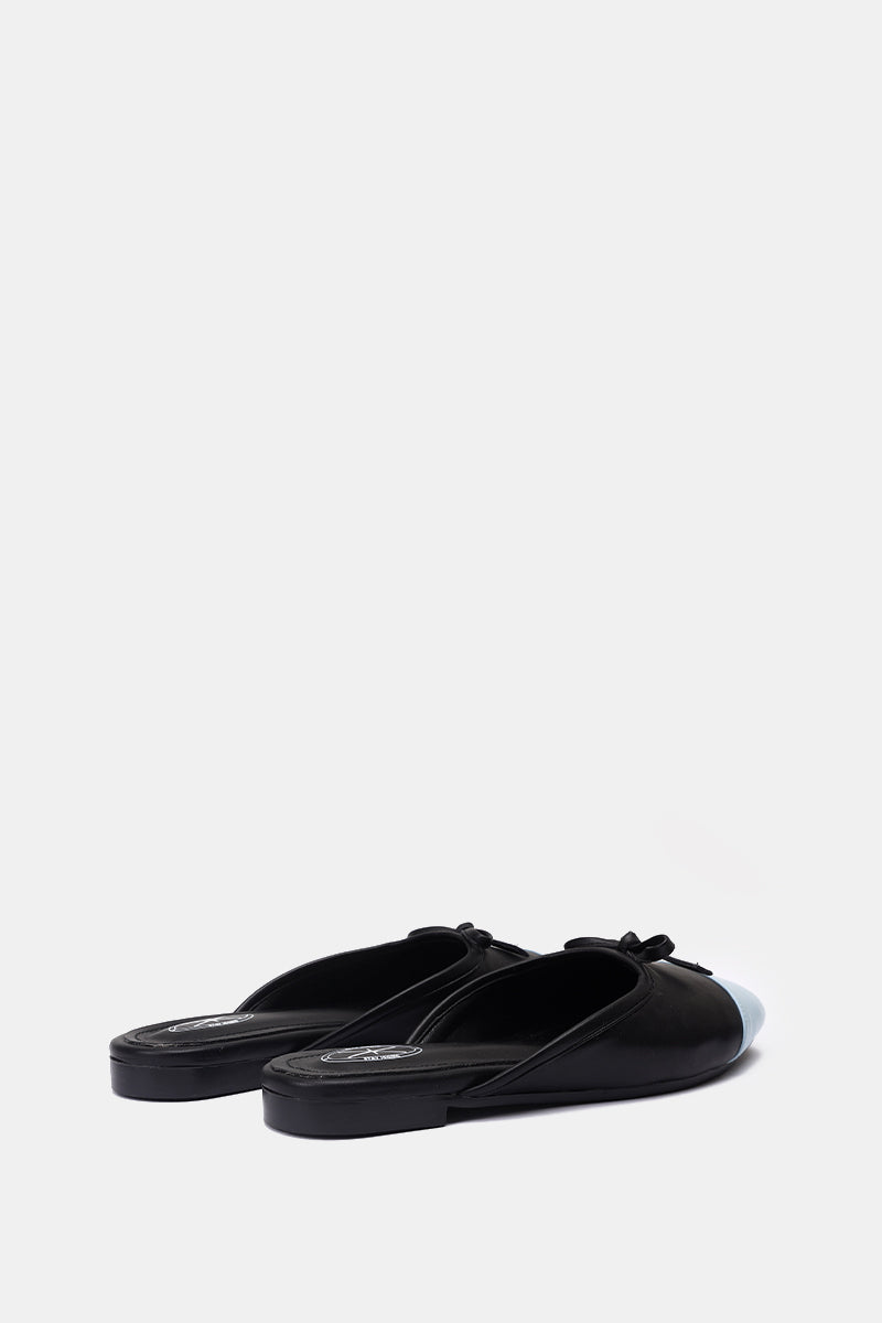 BLEU CIEL CAP-TOE BALLET MULE