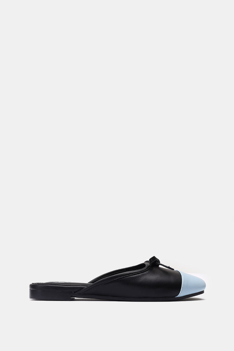 BLEU CIEL CAP-TOE BALLET MULE