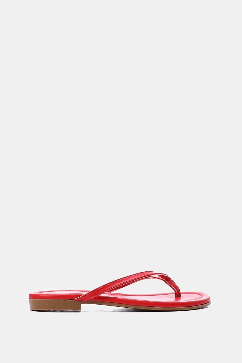 RED THONG FLAT SANDAL
